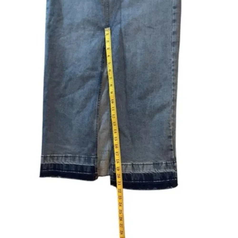 NWT Kensie The High Rise Fron Slit Long Denim Skirt Women Size 4/27